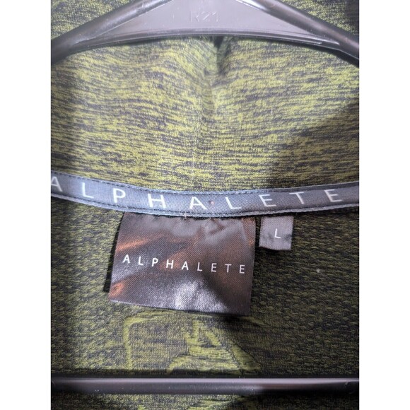 Alphalete Top Men Sz L Dark Long Sleeve Athletic Pullover 1/4 Zip Activewear - Picture 5 of 9